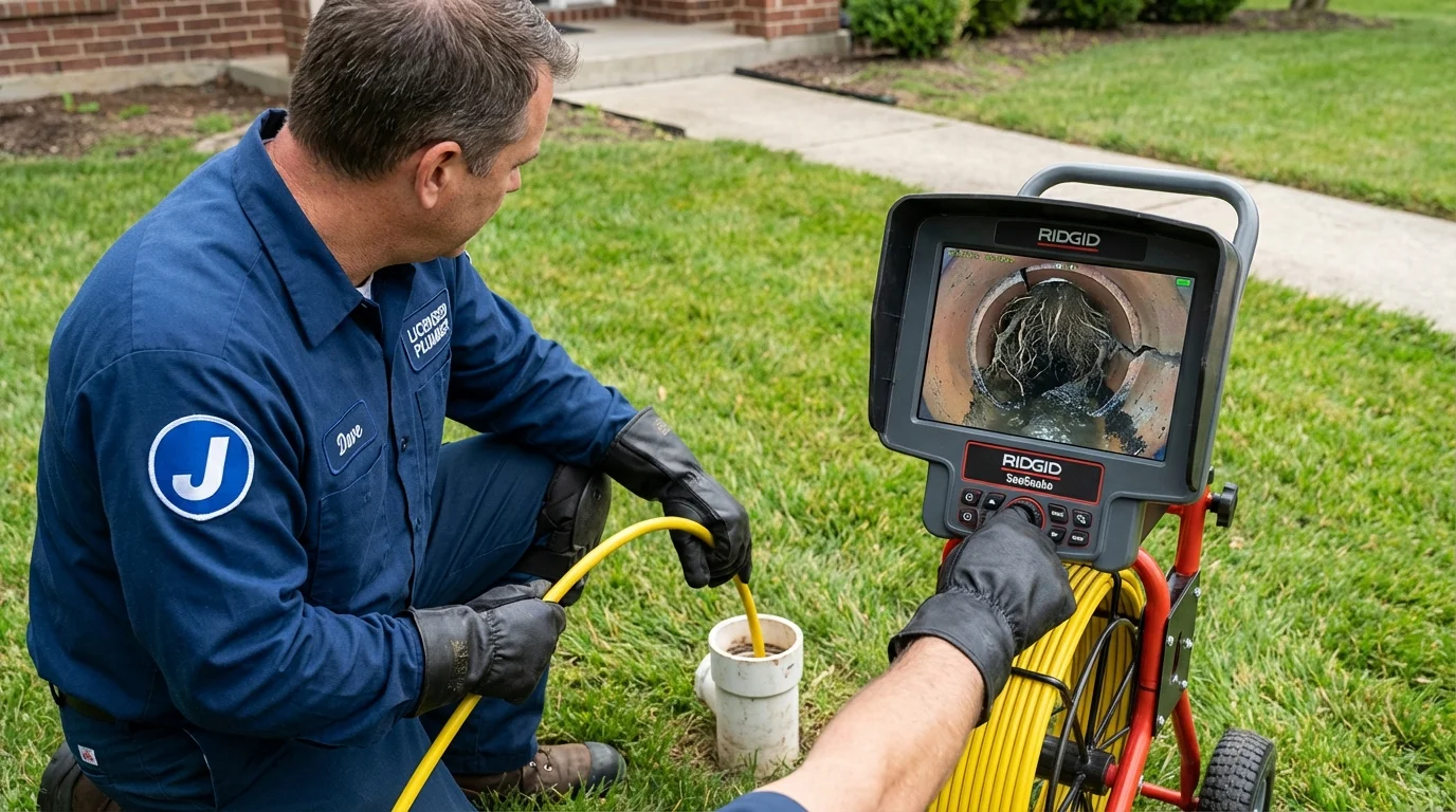 Sewer camera inspection being performed by Johns Plumbing LLC in Kingsville